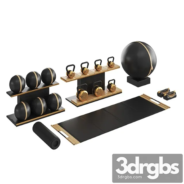 Pent Luxury Fitness Equipment Part 4 Black 3D Model Free