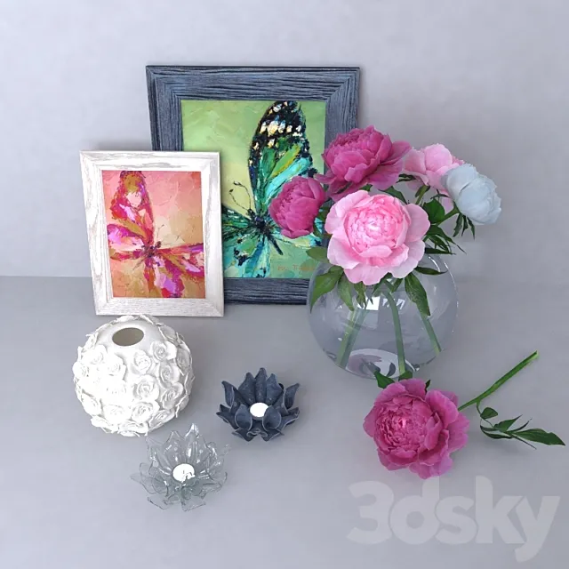 Peonies 3D Model