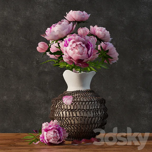 Peonies 3D Model