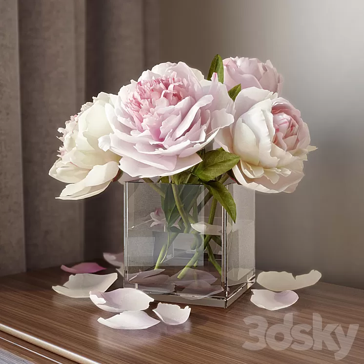 Peonies 3D Model