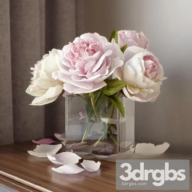 Peonies Bouquet 2 3D Model Free