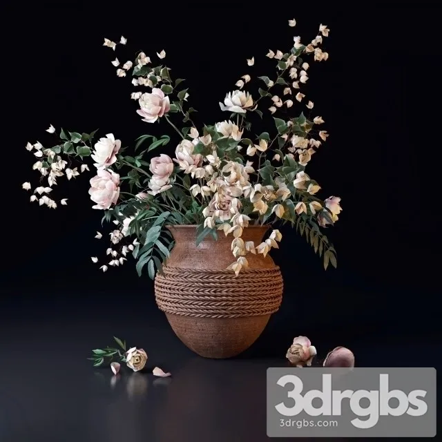Peonies Bouquet 3D Model Free