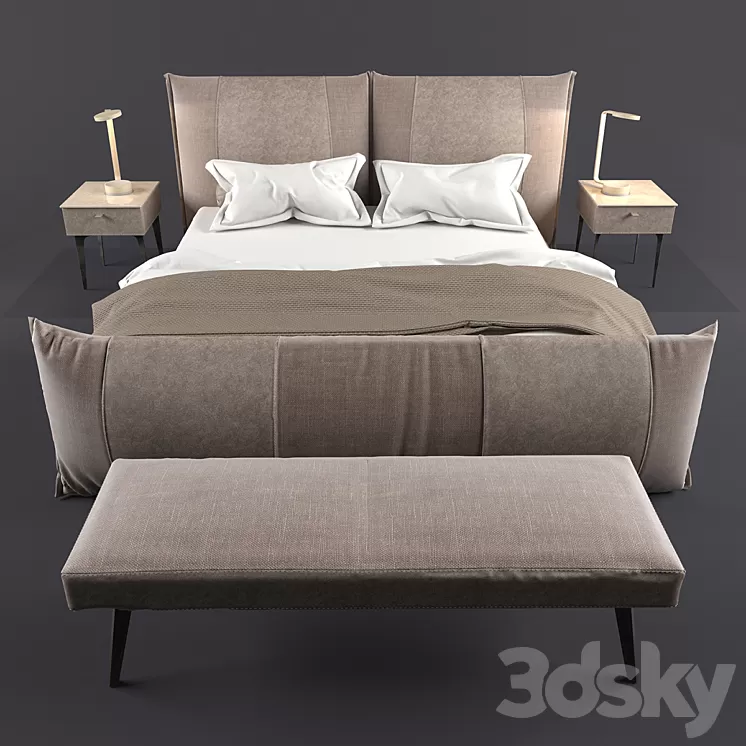 PEPPER NIGHT bed by GAMMA 3D Model