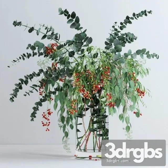 Pepperberries Eucalyptuses 3D Model Free