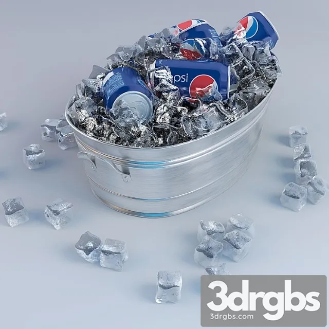 Pepsi ice bucket 3D Model Free