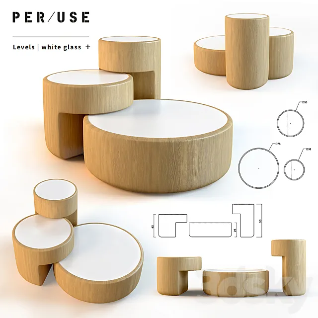 Per _ use Levels Coffee Table 3D Model
