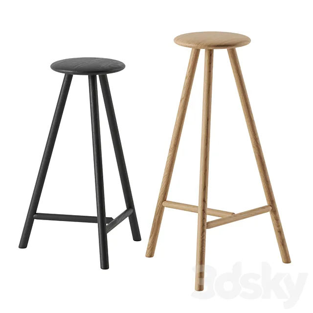 Perch bar stool by Nikari 3D Model