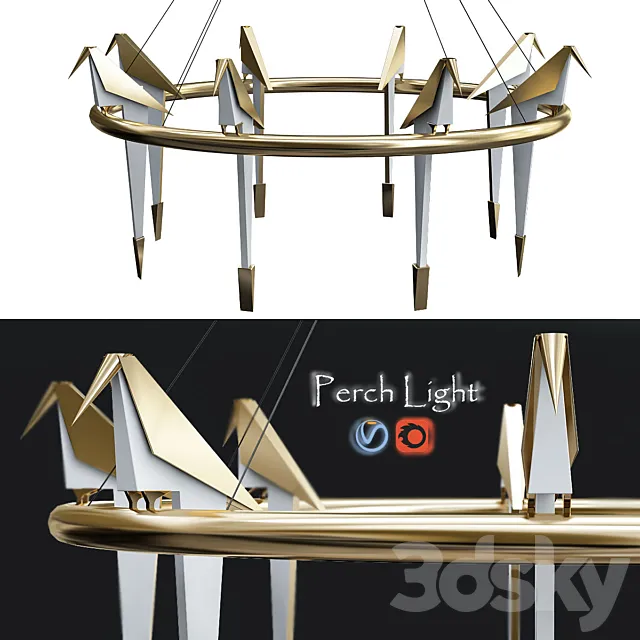 Perch light branch grande 3DModel