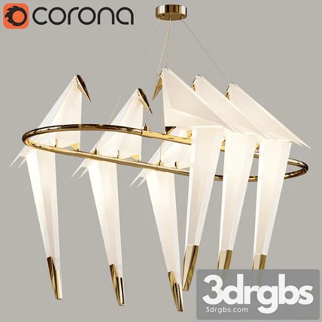 Perch Light Chandelier 6 Heads 3D Model Free