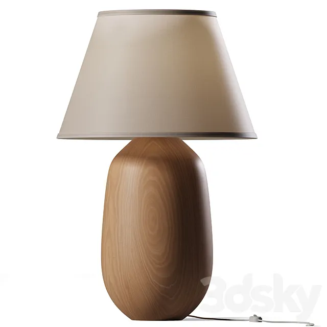 Percy Oak Table Lamp 3D Model