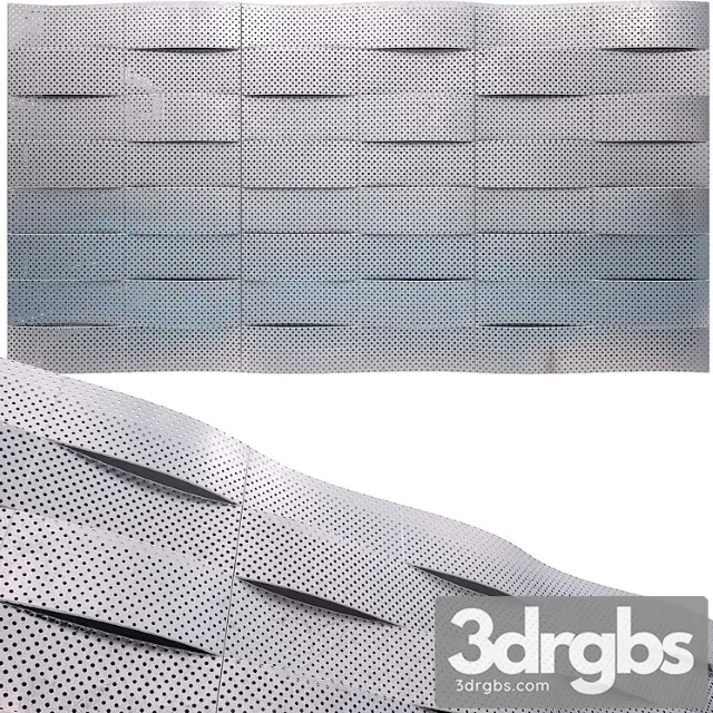 Perforated metal panel n12 3D Model Free