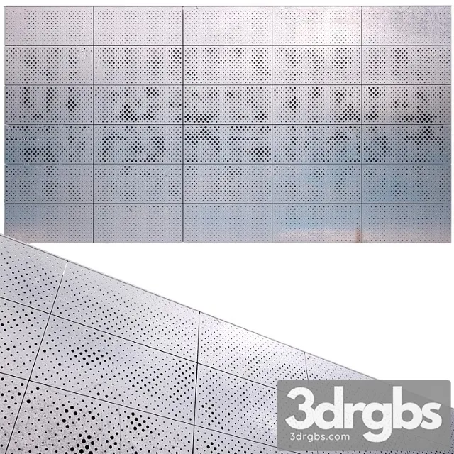 Perforated metal panel n13 3D Model Free