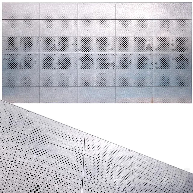 perforated metal panel N13 3D Model
