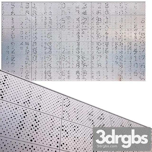 Perforated metal panel n16 3D Model Free