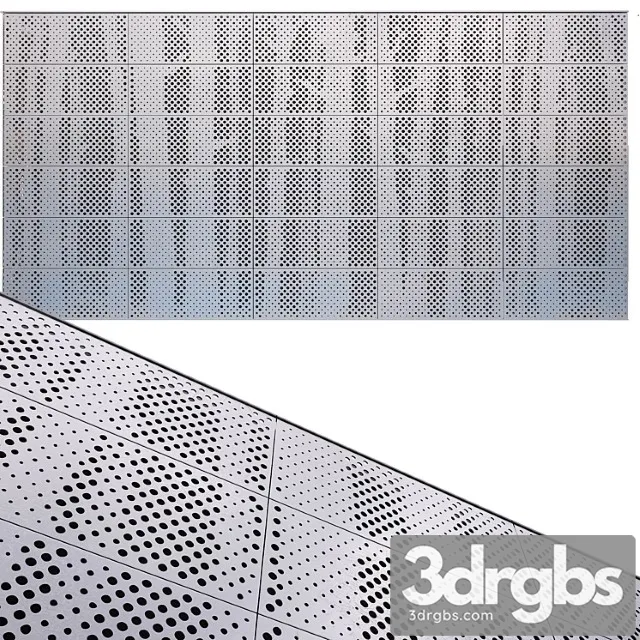 Perforated metal panel n23 3D Model Free
