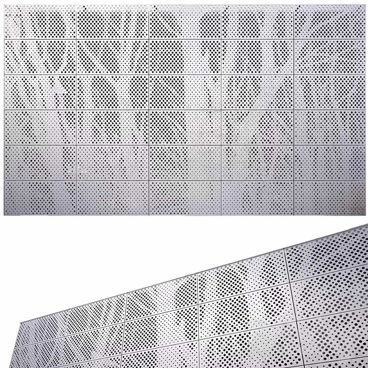 perforated metal panel N7 3D Model