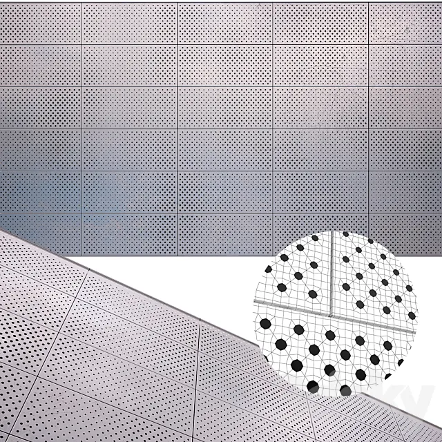 perforated panel 32 3DModel