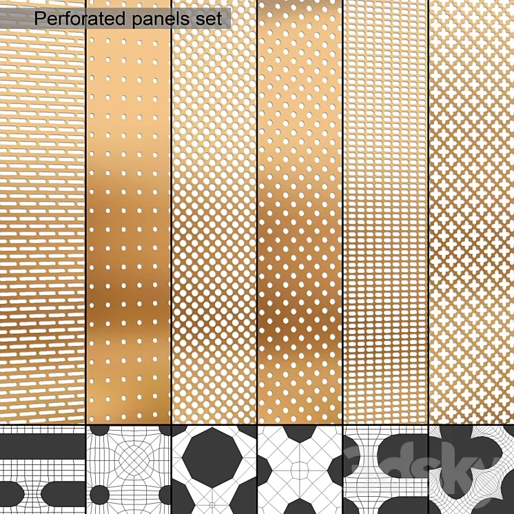 Perforated panels 3D Model