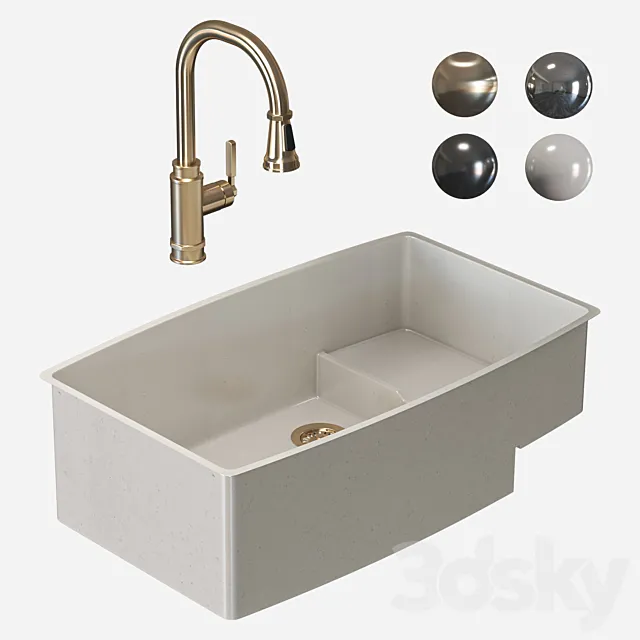 Performa Sink with Faucet 3D Model