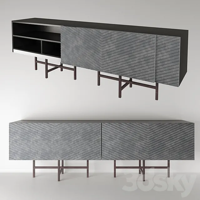 Pergamo Velvet Buffet 3D Model