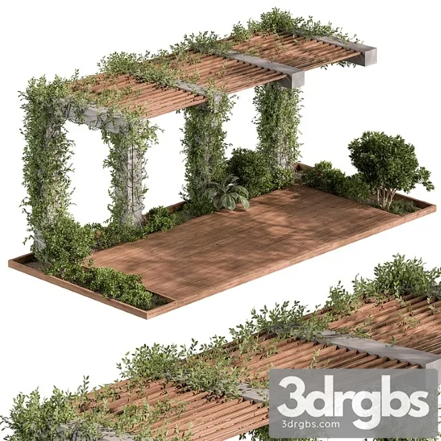 Pergola And Plant Set 81 3D Model Free