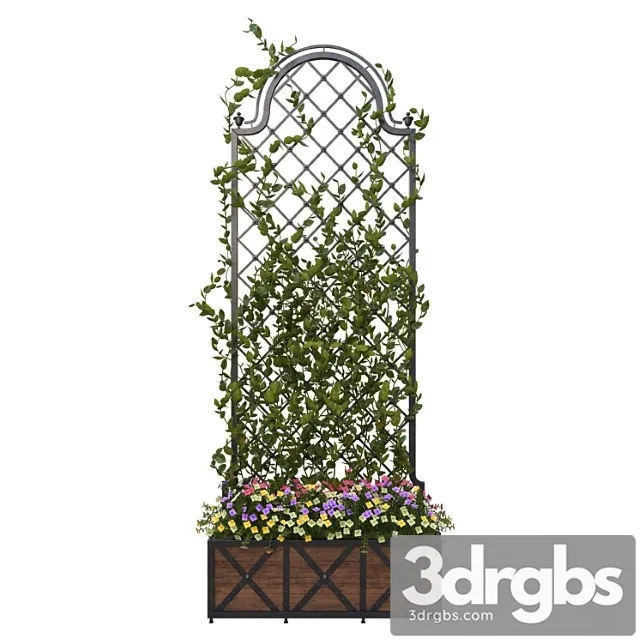 Pergola with Flowers 2 3D Model Free