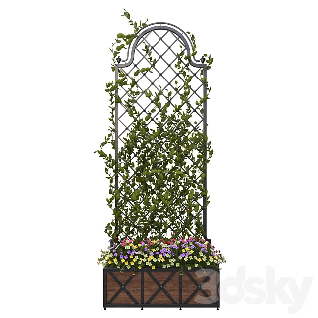 Pergola with flowers Free Download