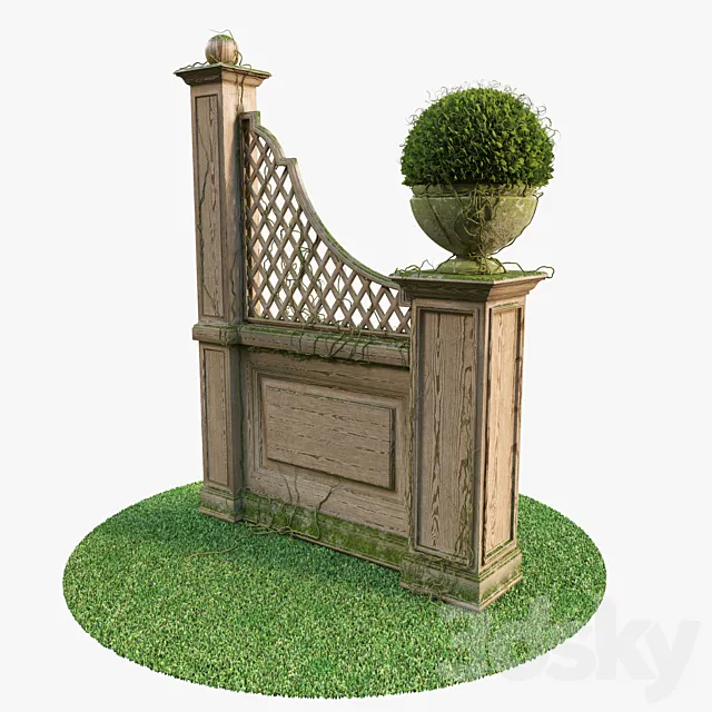 Pergola with vase Free Download