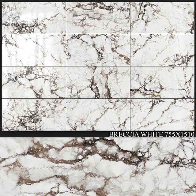 Peronda Breccia White 750x1510 3D Model