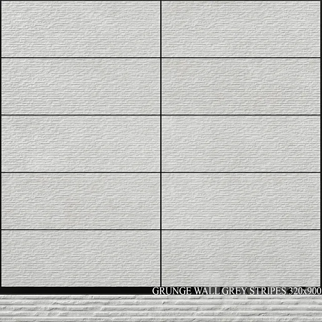 Peronda Grunge Wall Grey Stripes 320x900 3D Model