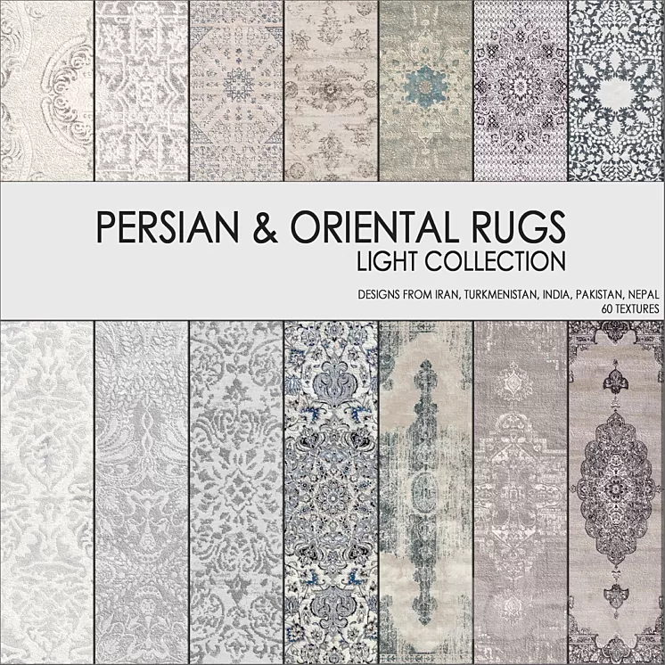 Persian & Oriental rugs light collection 3D Model