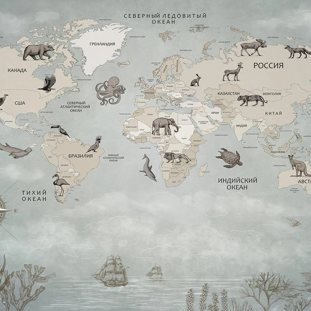 Perspektiva - Wallpaper Animal Map 3D Model