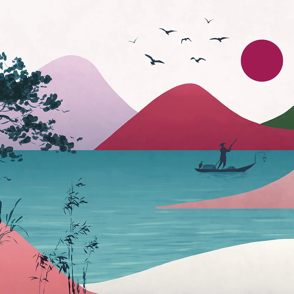 Perspektiva - Wallpaper Summer sunset 3D Model