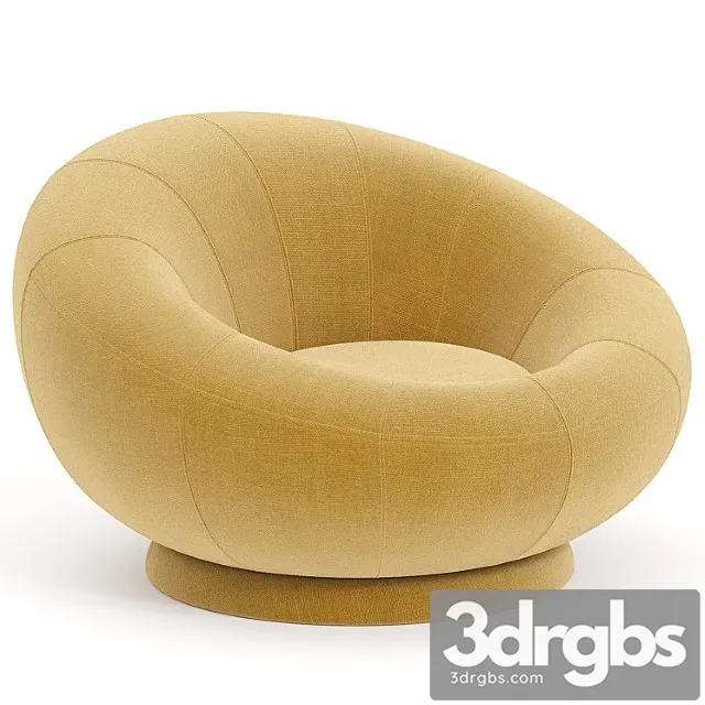 Petite Groovy Swivel Chair 2 3D Model Free