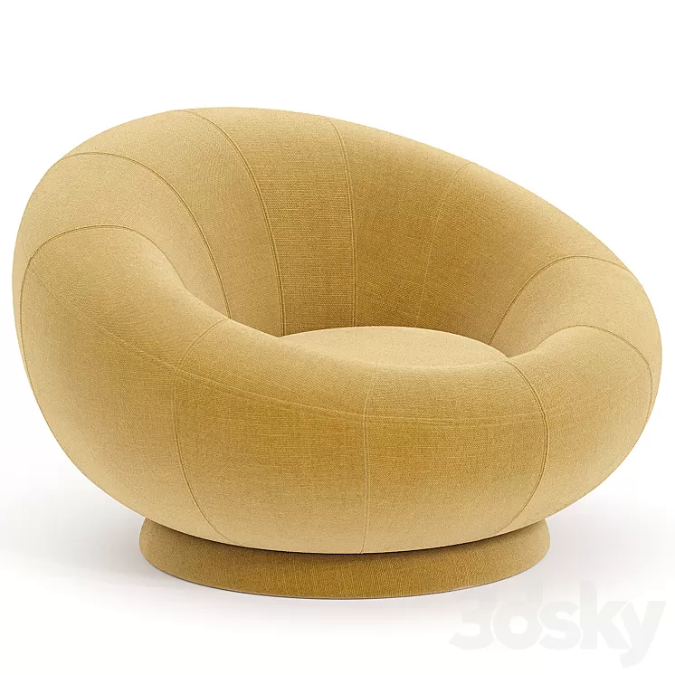 Petite Groovy Swivel Chair 3D Model Free