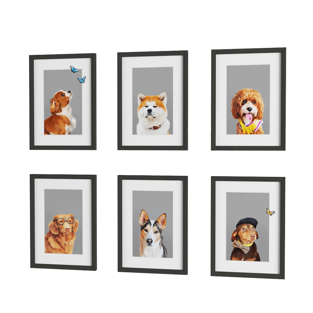 Petposter - Puppy dog print 3 3D Model