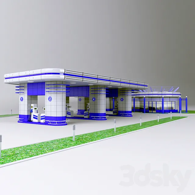 PETROL STATION 3D Model