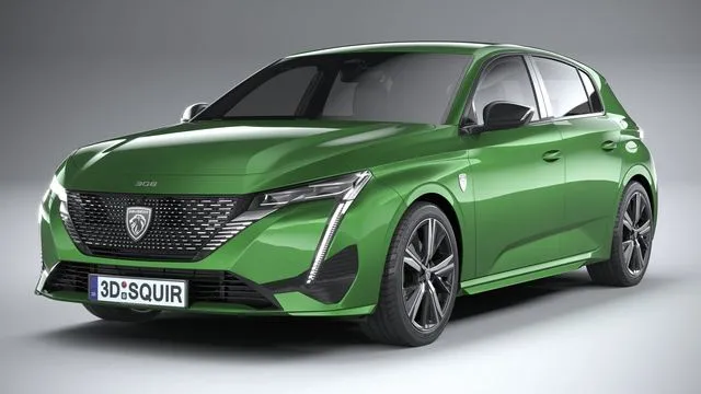 Peugeot 308 Hybrid 2022 3D Model