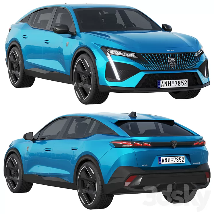 Peugeot 408 2022 3D Model