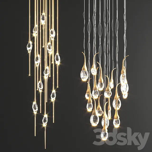 Pezzo Mancante & Seed Cloud Chandelier 3D Model