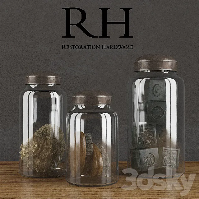 Pharmacy Zinc & Glass _ Restoration Hardware 3DModel
