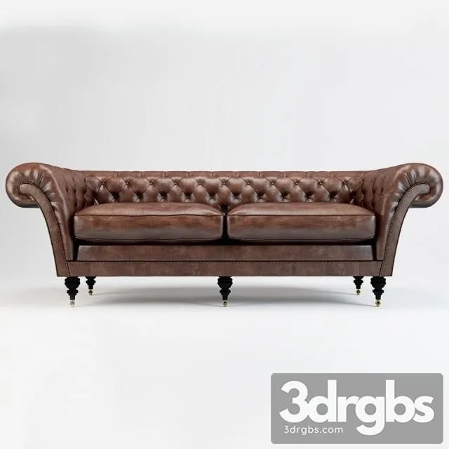 Philip Stanhope Sofa Chesterfield 3D Model Download