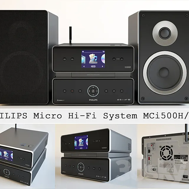 Philips Micro Hi-Fi System MCi500H-12 3D Model