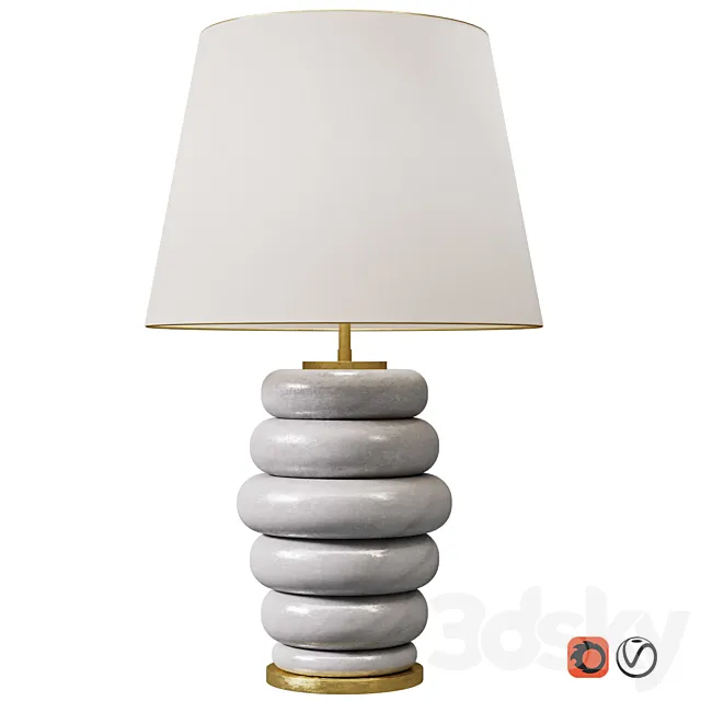PHOEBE STACKED TABLE LAMP 3DModel