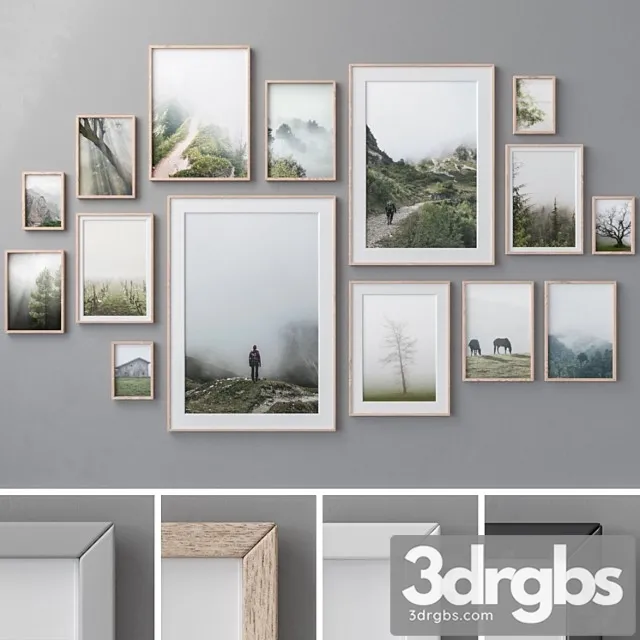Photo Frames Set 1006 3D Model Free