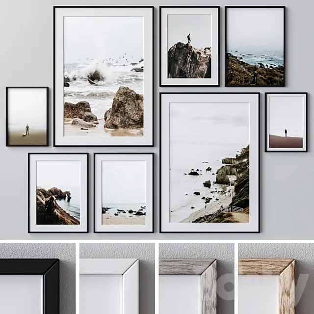 Photo Frames Set 1032 3D Model