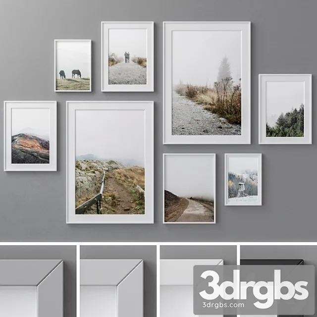 Photo Frames Set 105 3D Model Free