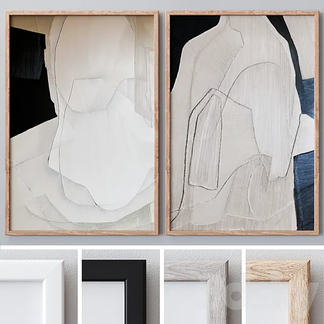 Photo Frames Set 1088 3D Model