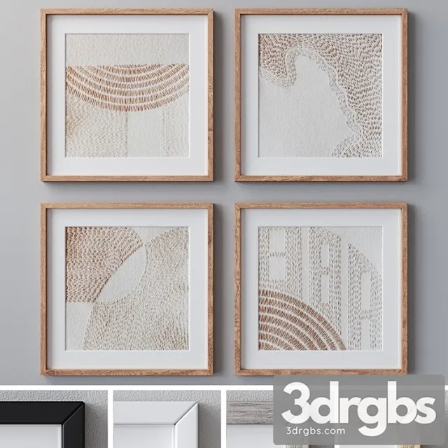 Photo Frames Set 1216 3D Model Free