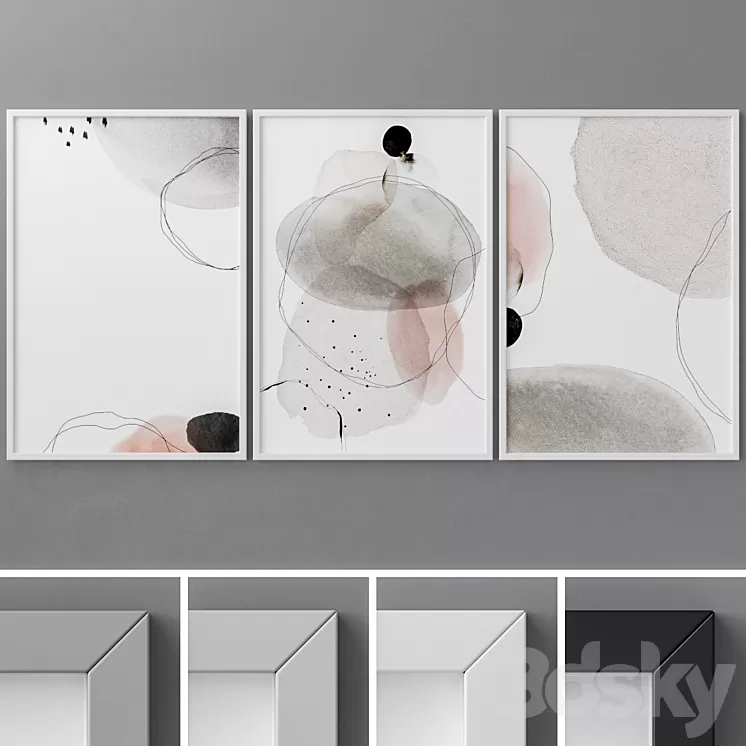 Photo Frames Set 124 3D Model